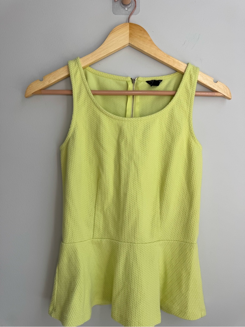 Ann Taylor Lime Peplum Tank Top